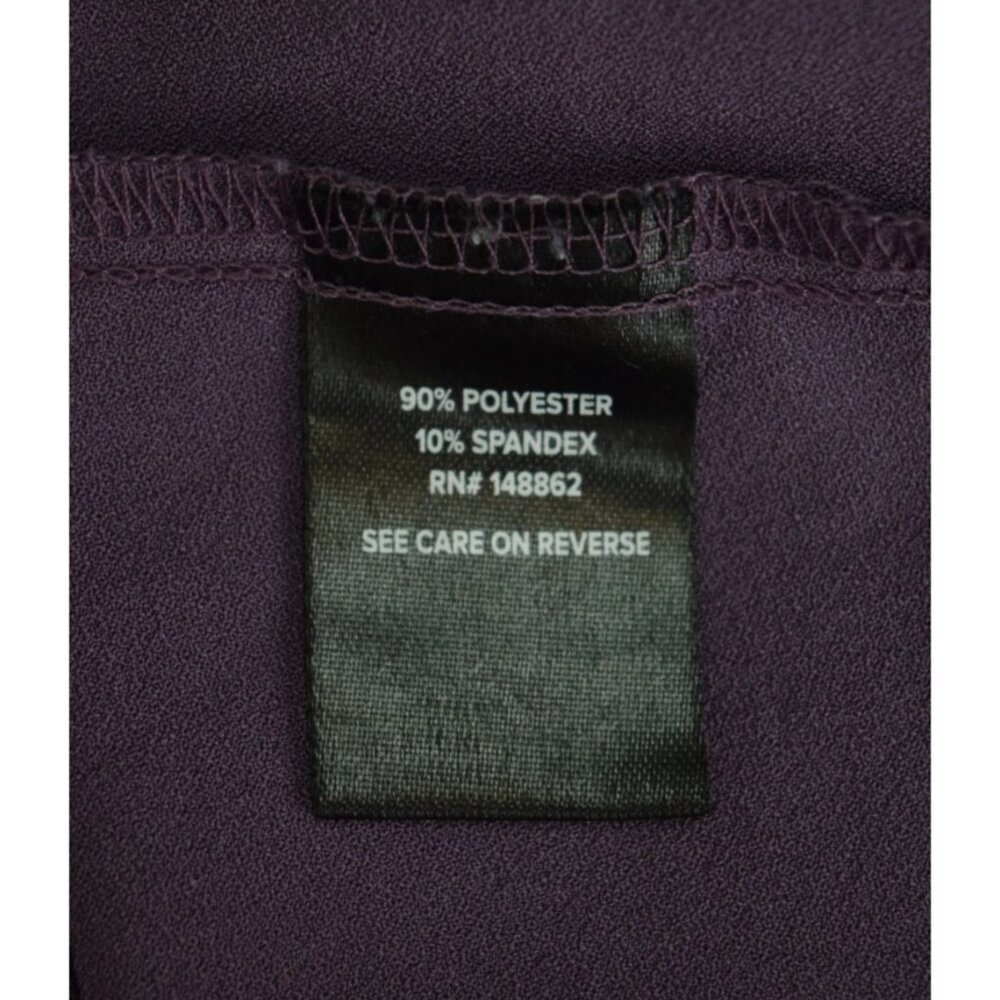 TORRID PURPLE CREPE CAGED PEPLUM TOP - Picture 5 of 5